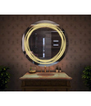 Круглое зеркало в ванную с подсветкой Джулия